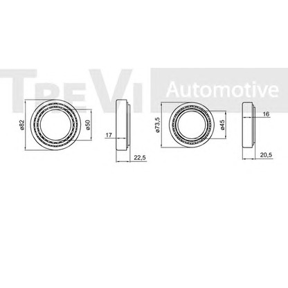 Photo Kit de roulements de roue TREVI AUTOMOTIVE WB1382