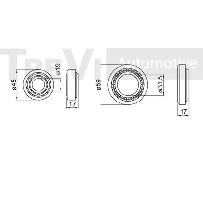 Zdjęcie Zestaw łożysk koła TREVI AUTOMOTIVE WB1392