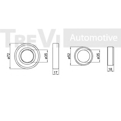 Photo Kit de roulements de roue TREVI AUTOMOTIVE WB1407