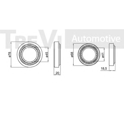 Фото Комплект подшипника ступицы колеса TREVI AUTOMOTIVE WB1417