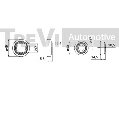 Photo Kit de roulements de roue TREVI AUTOMOTIVE WB1426