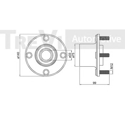 Фото Комплект подшипника ступицы колеса TREVI AUTOMOTIVE WB1427