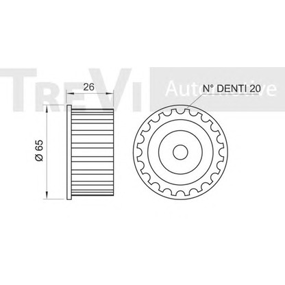 Photo Tensioner Pulley, timing belt TREVI AUTOMOTIVE TD1454