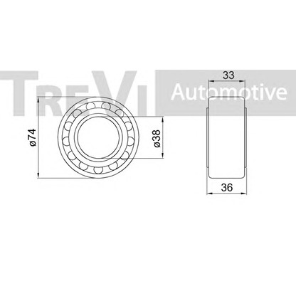 Photo Kit de roulements de roue TREVI AUTOMOTIVE WB1483