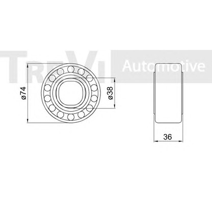 Photo Wheel Bearing Kit TREVI AUTOMOTIVE WB1509