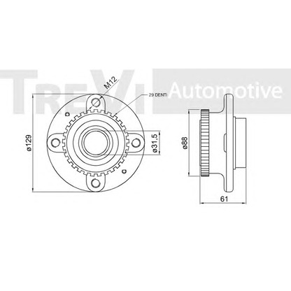 Photo Kit de roulements de roue TREVI AUTOMOTIVE WB1559