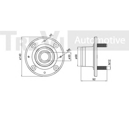 Photo Kit de roulements de roue TREVI AUTOMOTIVE WB1563