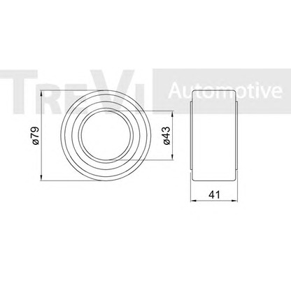 Фото Комплект подшипника ступицы колеса TREVI AUTOMOTIVE WB1566