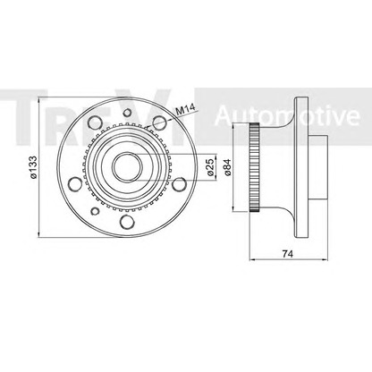 Photo Kit de roulements de roue TREVI AUTOMOTIVE WB1568