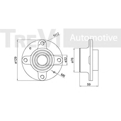 Photo Kit de roulements de roue TREVI AUTOMOTIVE WB1581