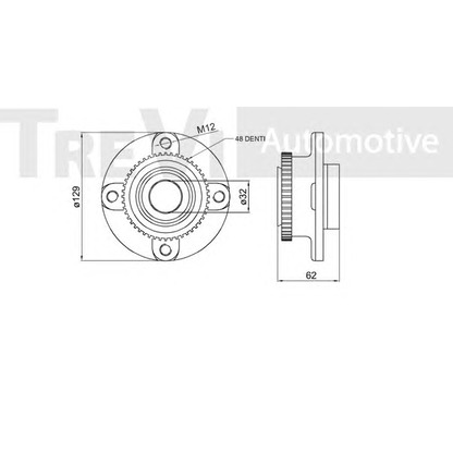 Photo Kit de roulements de roue TREVI AUTOMOTIVE WB1583