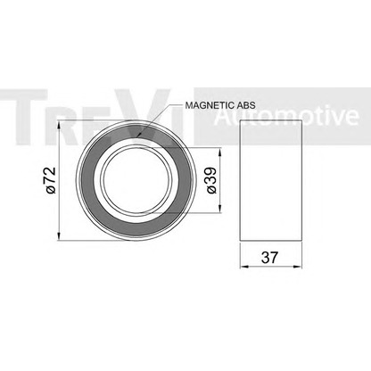 Photo Roulement de roue TREVI AUTOMOTIVE WB1626