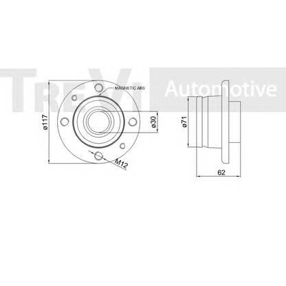 Photo Kit de roulements de roue TREVI AUTOMOTIVE WB1634