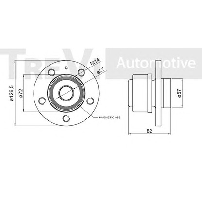 Photo Kit de roulements de roue TREVI AUTOMOTIVE WB1661