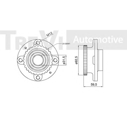 Photo Kit de roulements de roue TREVI AUTOMOTIVE WB1680