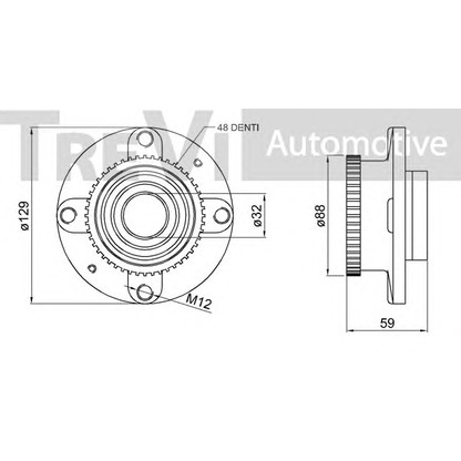 Photo Kit de roulements de roue TREVI AUTOMOTIVE WB1681