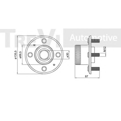 Foto Juego de cojinete de rueda TREVI AUTOMOTIVE WB1692