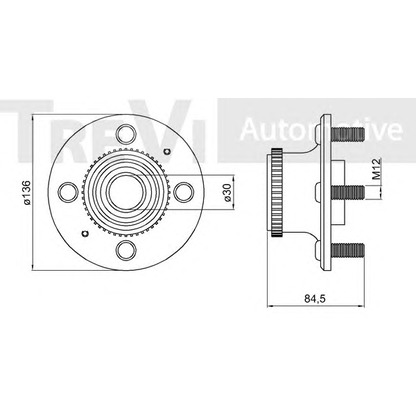 Фото Комплект подшипника ступицы колеса TREVI AUTOMOTIVE WB1693