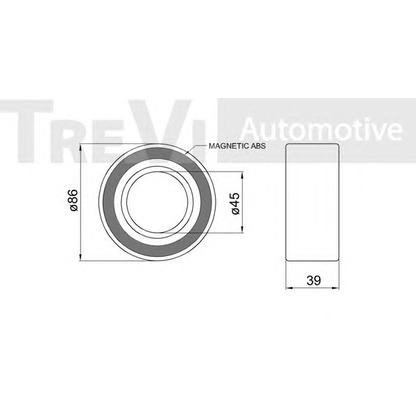 Фото Комплект подшипника ступицы колеса TREVI AUTOMOTIVE WB1698