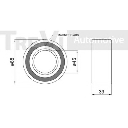 Photo Kit de roulements de roue TREVI AUTOMOTIVE WB1713