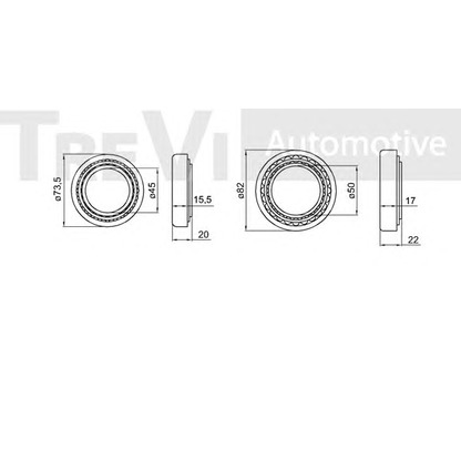 Photo Kit de roulements de roue TREVI AUTOMOTIVE WB1746