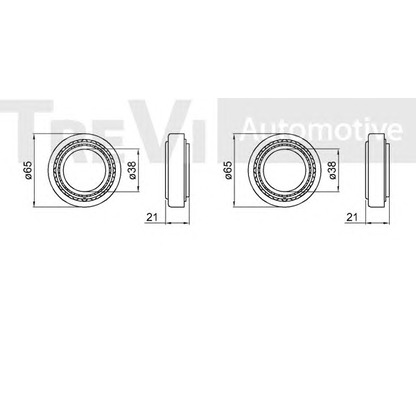 Zdjęcie Zestaw łożysk koła TREVI AUTOMOTIVE WB1771