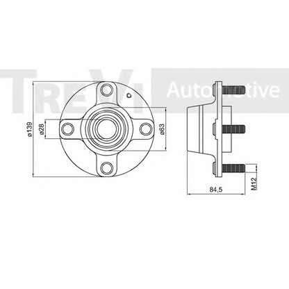 Photo Kit de roulements de roue TREVI AUTOMOTIVE WB1774