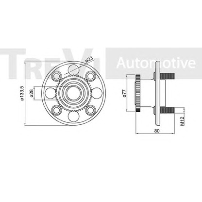 Foto Juego de cojinete de rueda TREVI AUTOMOTIVE WB1777