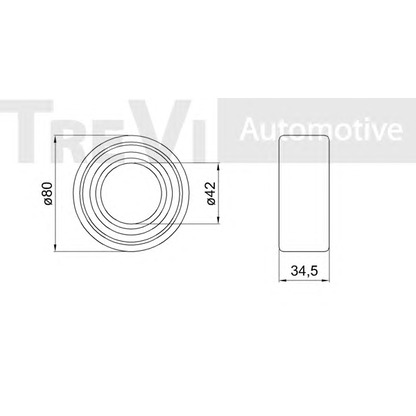 Zdjęcie Łożysko koła TREVI AUTOMOTIVE WB1782