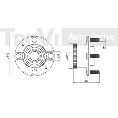 Photo Kit de roulements de roue TREVI AUTOMOTIVE WB1790