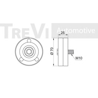 Фото Паразитный / ведущий ролик, поликлиновой ремень TREVI AUTOMOTIVE TA1733