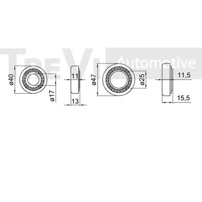 Photo Kit de roulements de roue TREVI AUTOMOTIVE WB1824