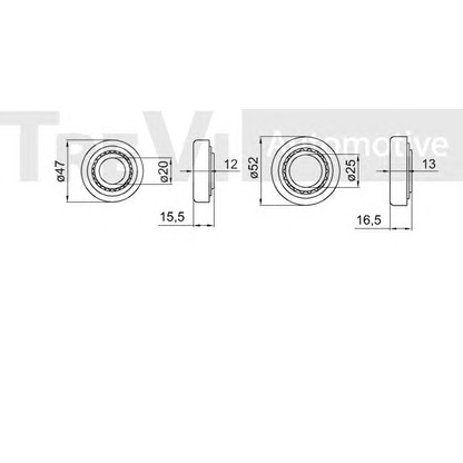 Foto Kit cuscinetto ruota TREVI AUTOMOTIVE WB1829