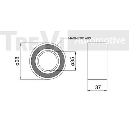Photo Kit de roulements de roue TREVI AUTOMOTIVE WB1871
