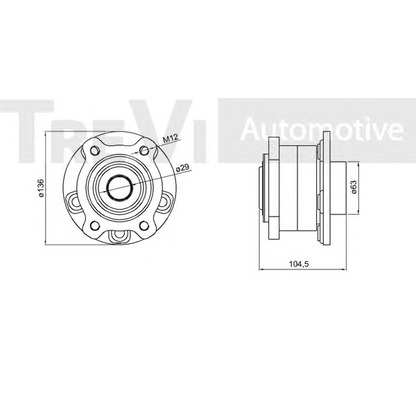 Photo Kit de roulements de roue TREVI AUTOMOTIVE WB1884