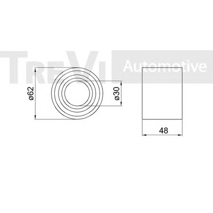 Фото Комплект подшипника ступицы колеса TREVI AUTOMOTIVE WB1888