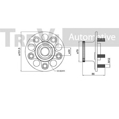 Photo Kit de roulements de roue TREVI AUTOMOTIVE WB1921
