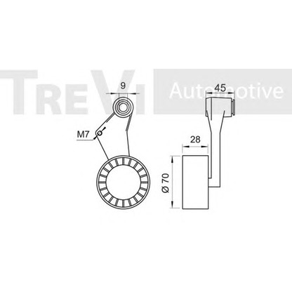 Foto Rullo tenditore, Cinghia Poly-V TREVI AUTOMOTIVE TA1527