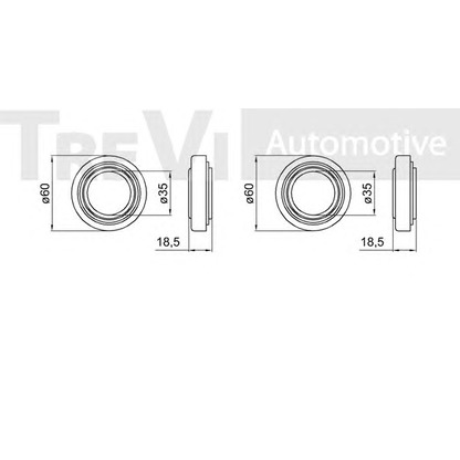 Фото Комплект подшипника ступицы колеса TREVI AUTOMOTIVE WB1949