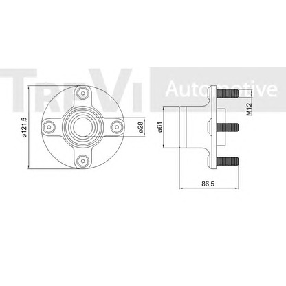 Photo Kit de roulements de roue TREVI AUTOMOTIVE WB2014
