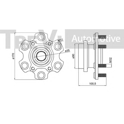 Photo Kit de roulements de roue TREVI AUTOMOTIVE WB2027