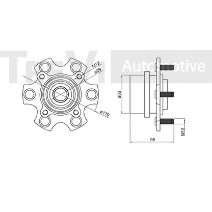 Photo Kit de roulements de roue TREVI AUTOMOTIVE WB2028