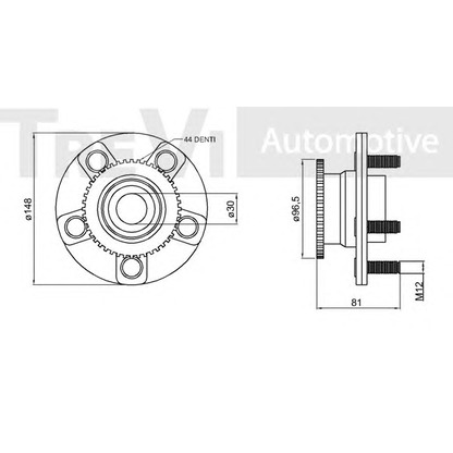Photo Kit de roulements de roue TREVI AUTOMOTIVE WB2040
