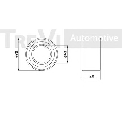 Фото Комплект подшипника ступицы колеса TREVI AUTOMOTIVE WB2044