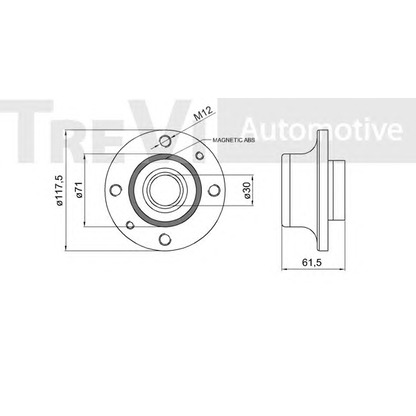 Photo Kit de roulements de roue TREVI AUTOMOTIVE WB2088