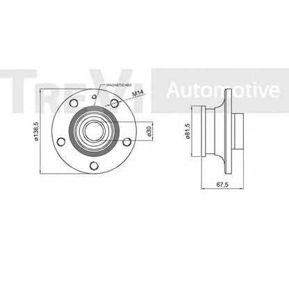 Zdjęcie Zestaw łożysk koła TREVI AUTOMOTIVE WB2100