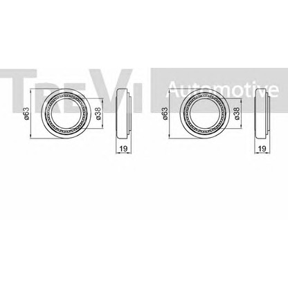 Фото Комплект подшипника ступицы колеса TREVI AUTOMOTIVE WB2114