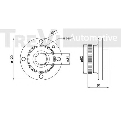 Photo Kit de roulements de roue TREVI AUTOMOTIVE WB2133