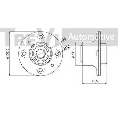 Фото Комплект подшипника ступицы колеса TREVI AUTOMOTIVE WB2159