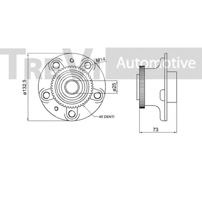 Photo Kit de roulements de roue TREVI AUTOMOTIVE WB2163